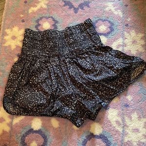 Free People Movement Gray/Black/White High Waisted Short